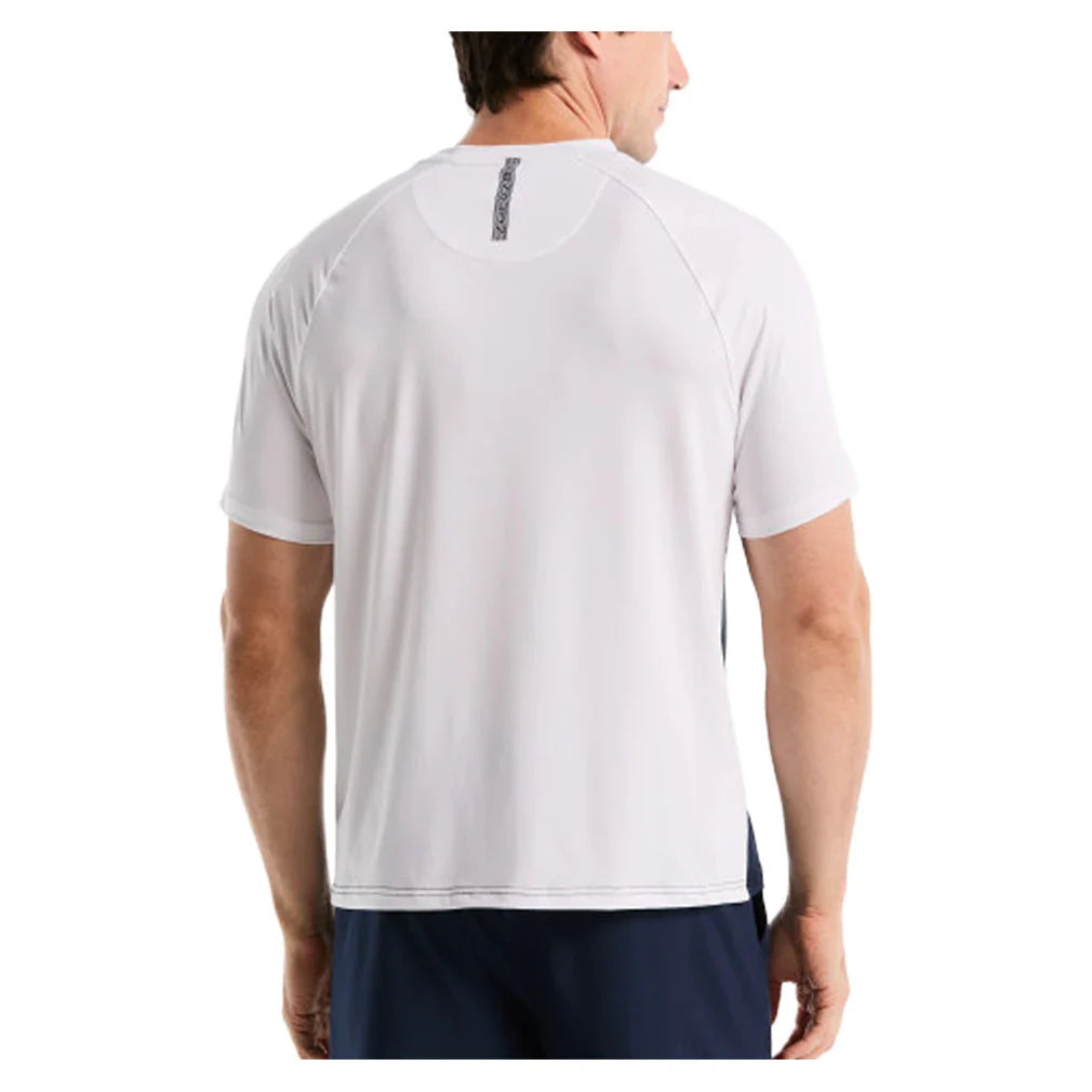 Men's Raglan Blocked Tennis Crew Malibu Blue