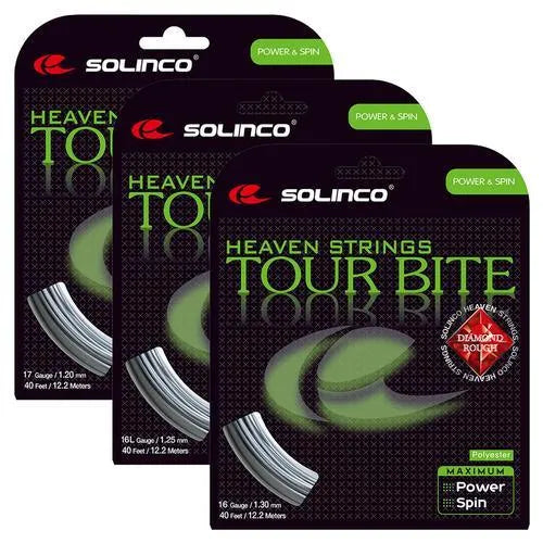 Tour Bite Diamond Rough Tennis String Silver