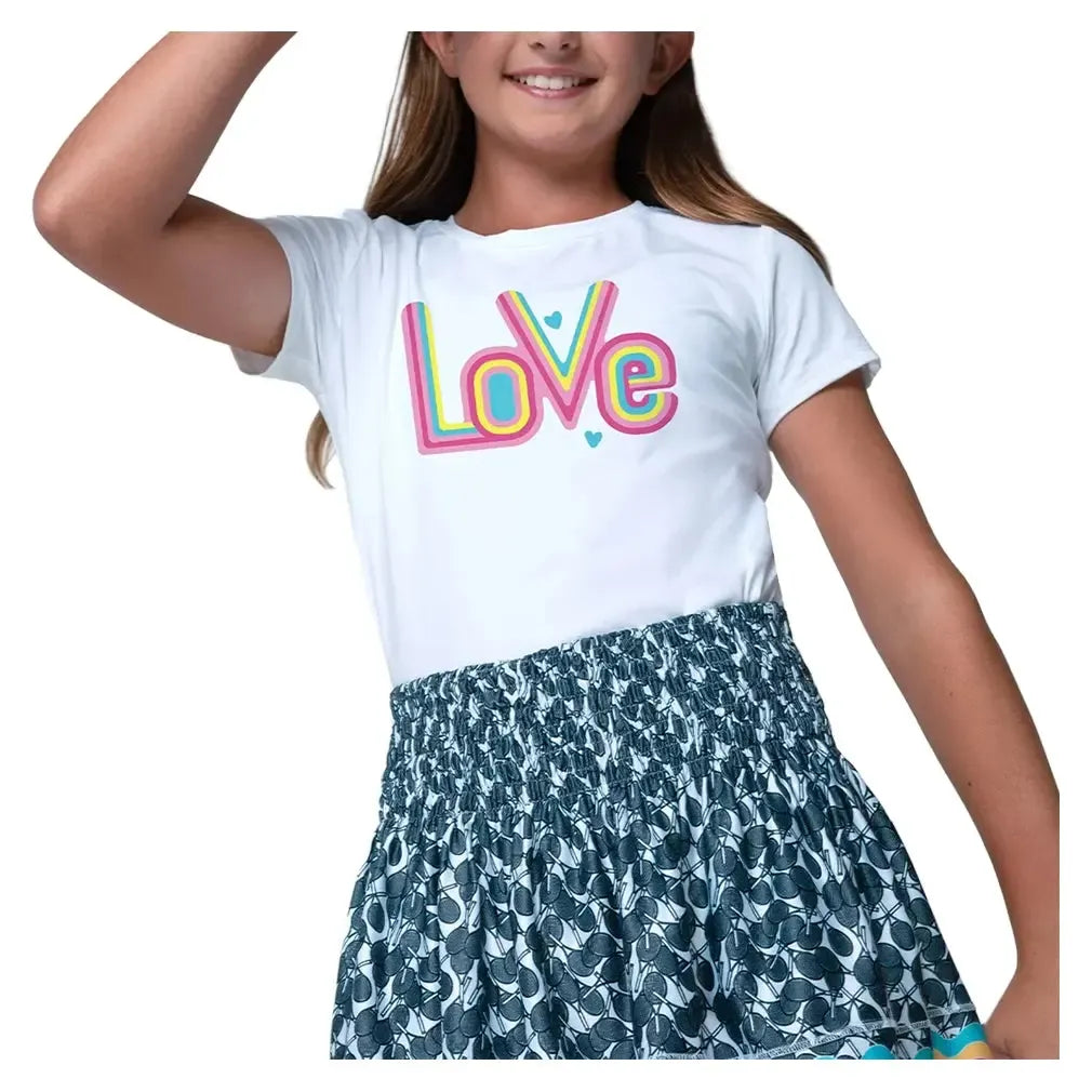 Girls' Happy Hippy Short Sleeve Tennis Top Mulberry