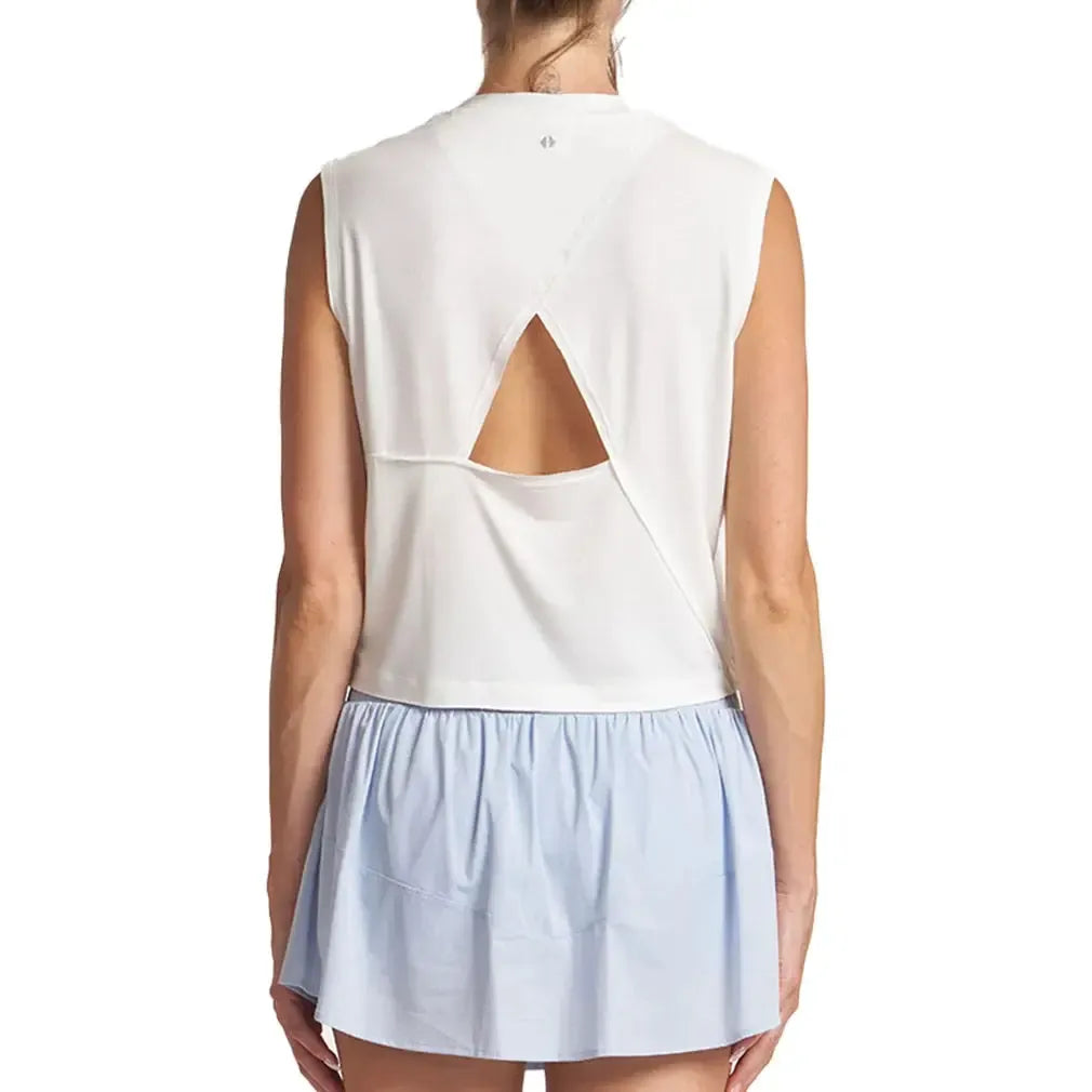 Women's Overlap Back Tennis Top White