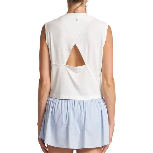Women's Overlap Back Tennis Top White