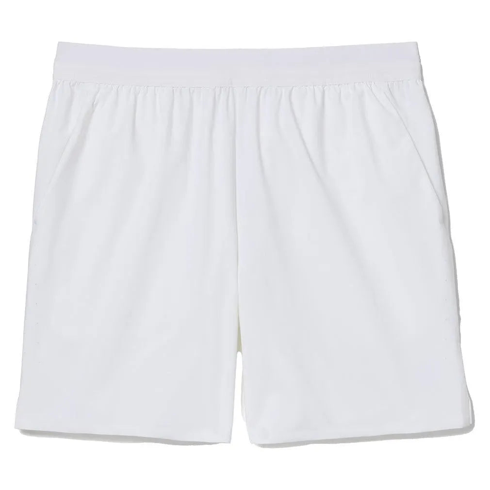 Men's Cross Court Challenger 5 Inch Tennis Short White-Apparel-Fila-TM511121_100-Tennis Express