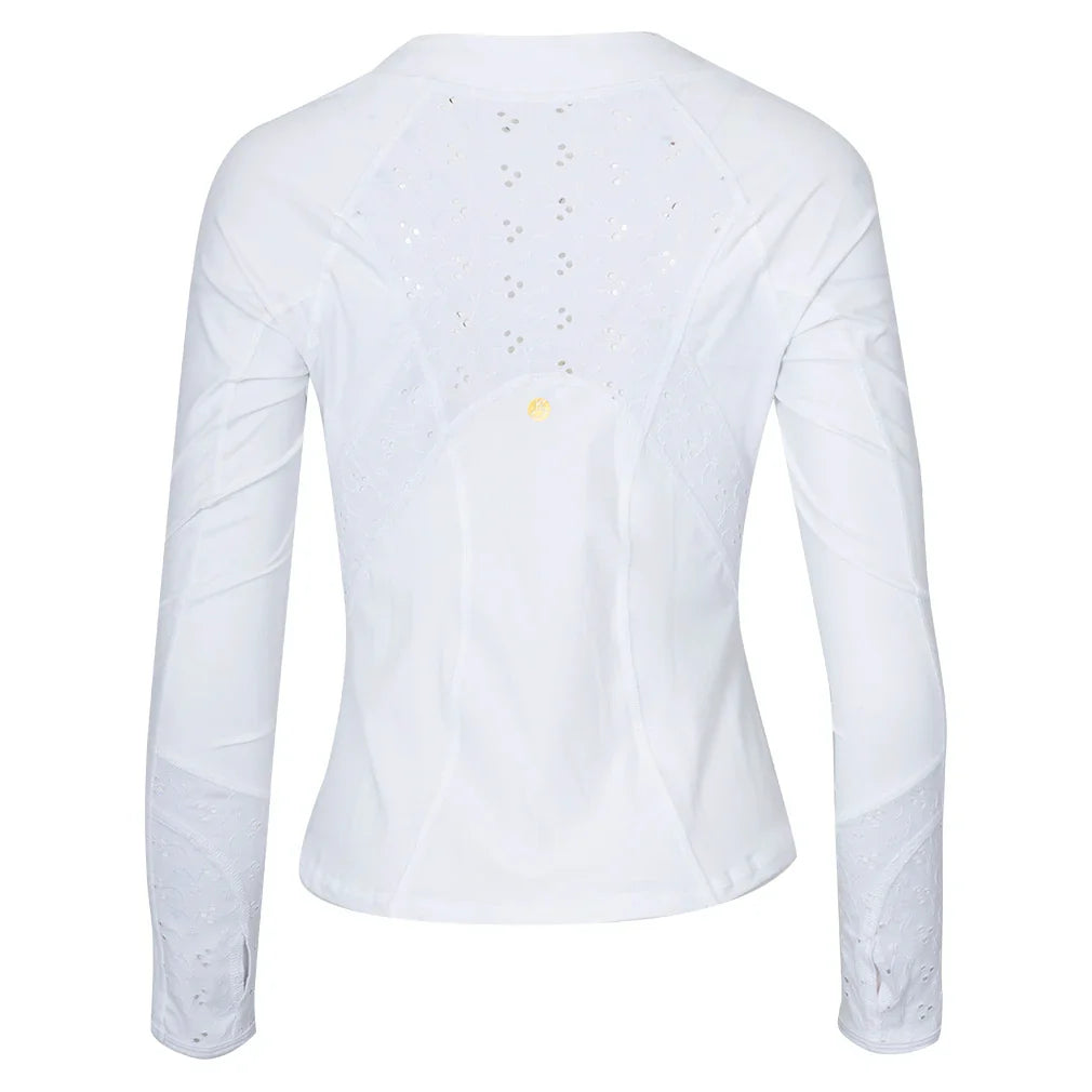 Women's Her Majesty Long Sleeve Tennis Top White
