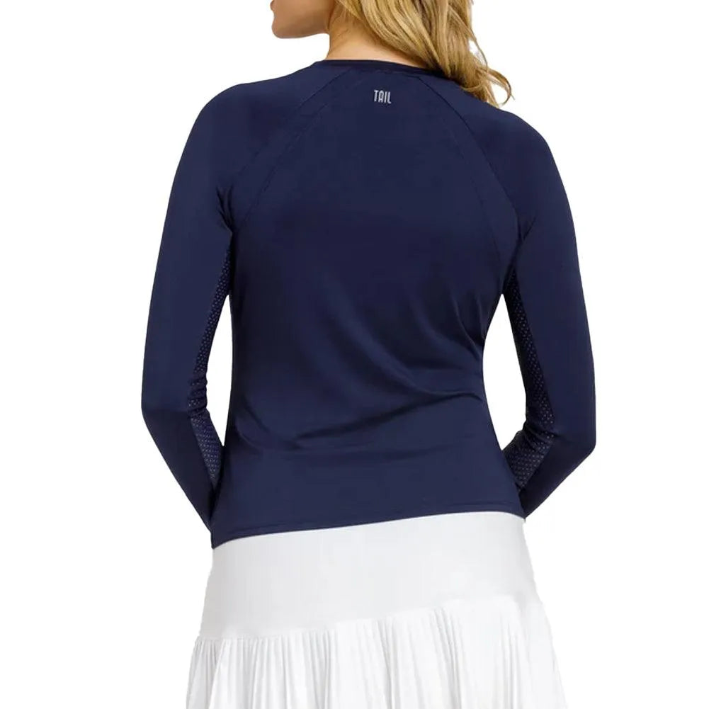 Women's Legend Long Sleeve Tennis Raglan Navy Blue