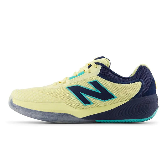 Women's FuelCell 996v6 B Width Tennis Shoes Parchment and Navy