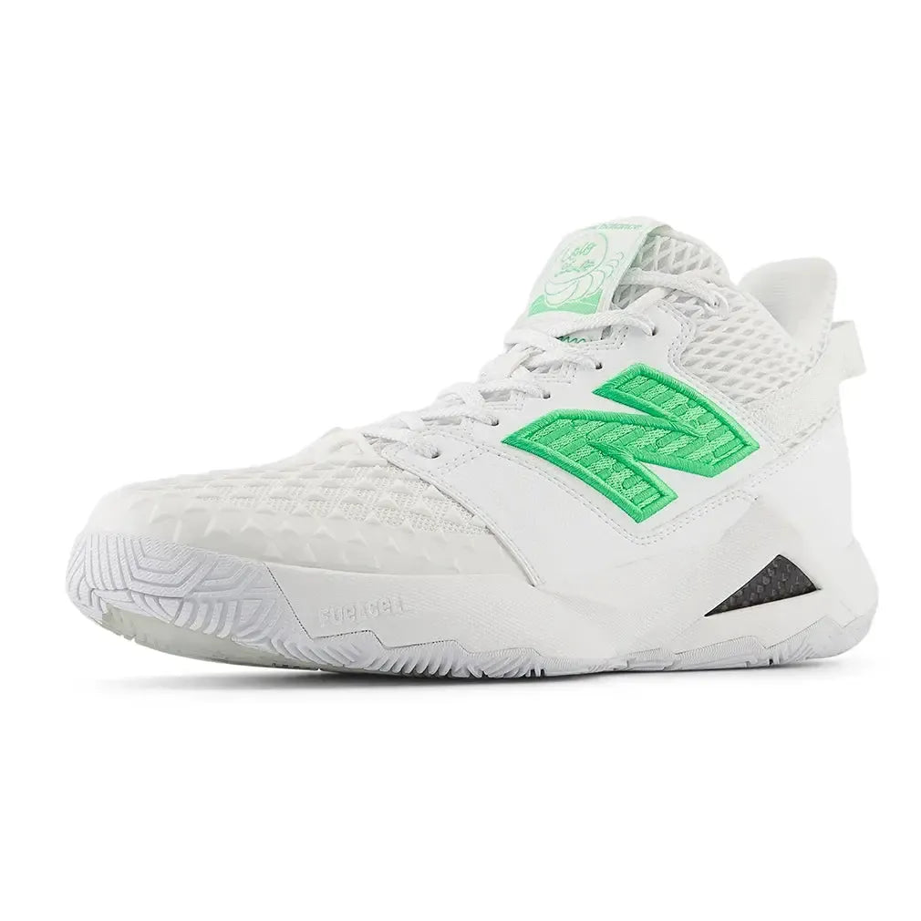 Women's Coco CG2 D Width Tennis Shoes White and Green Apple