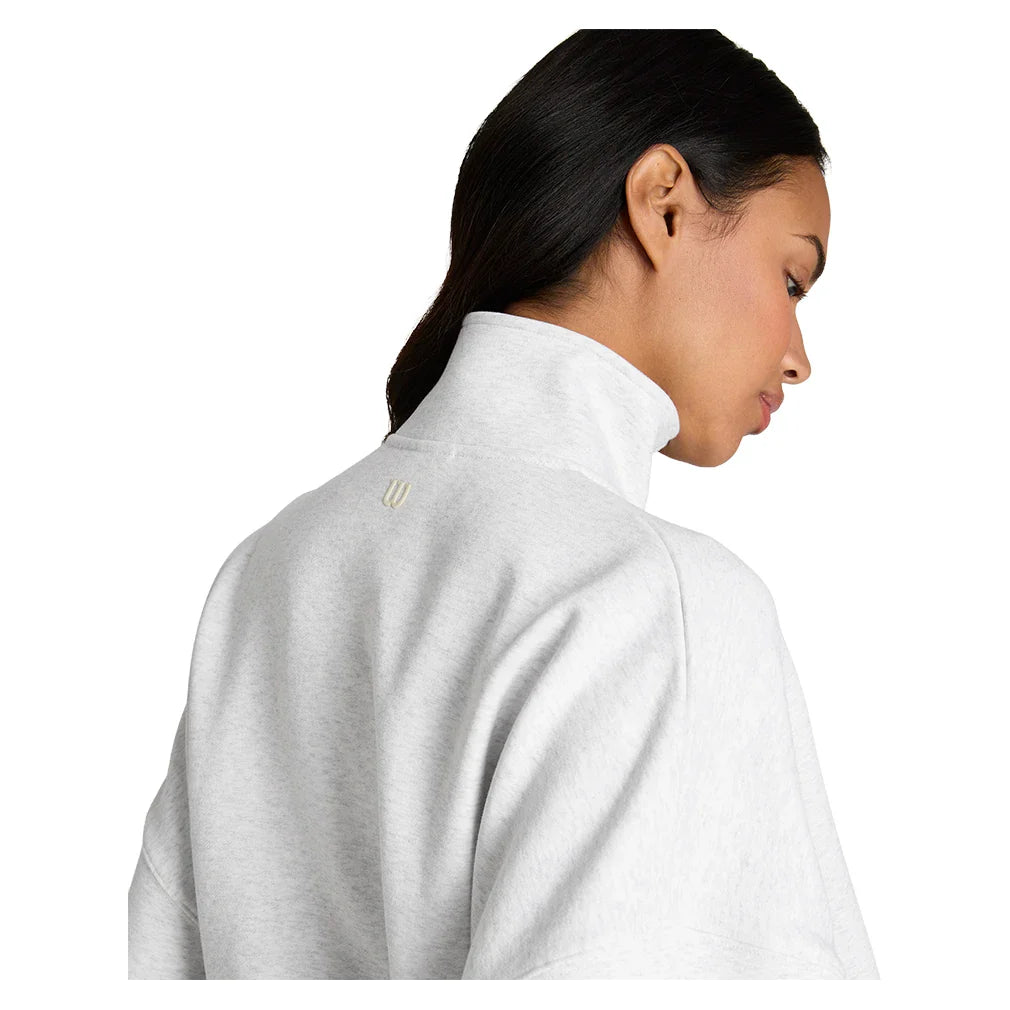 Women's Full Zip Tennis Sweatshirt Cloud Heather