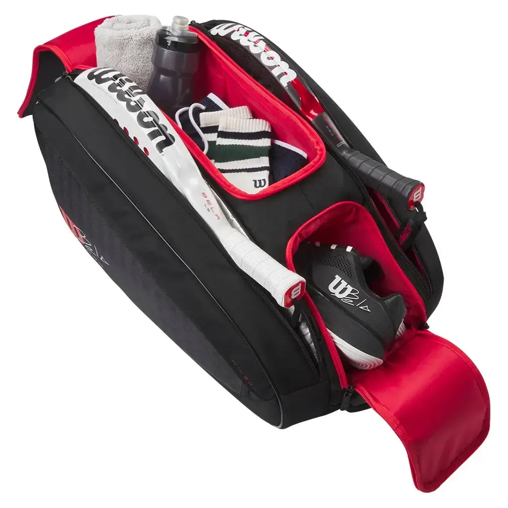 Bela V3 Padel Racquet Bag Black and Red