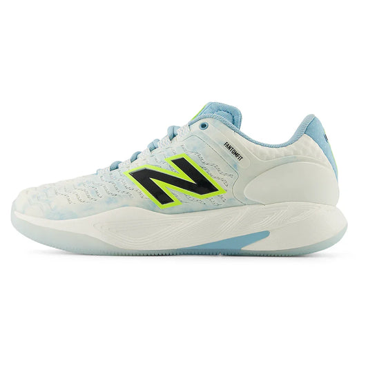 Women's Fresh Foam X CT-Rally v2 B Width Tennis Shoes Sea Salt and Glint Blue