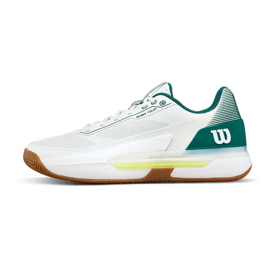 Men's Rush Tour 5 Tennis Shoes White and Evergreen