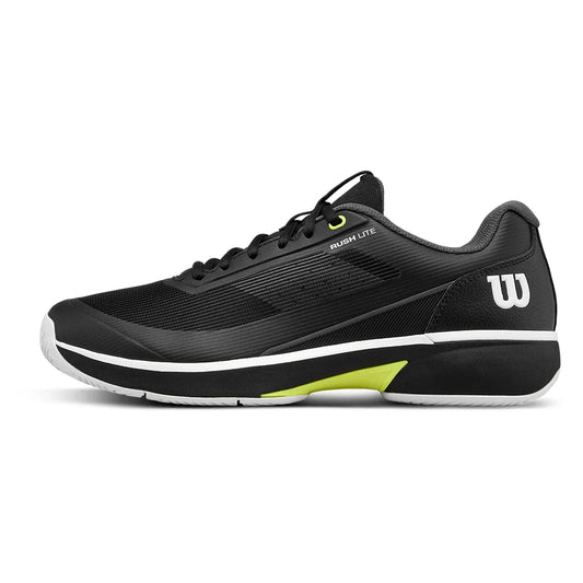 Men's Rush Lite 5 Tennis Shoes Black and White