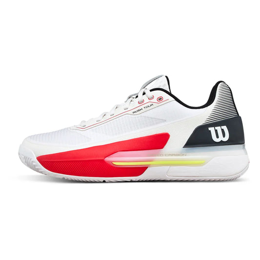 Men's Rush Tour 5 Clay Tennis Shoes White and Black