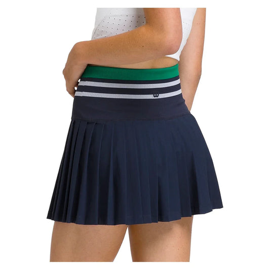 Women's Midtown Tennis Skort Classic Navy and Club Green
