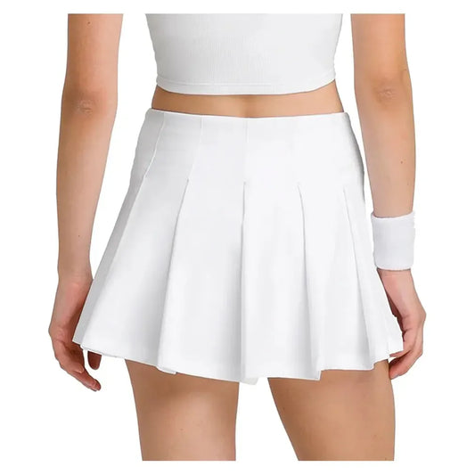 Women's Classic Pleated Mini Tennis Skort Bright White