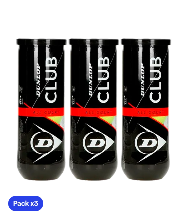 Balls Dunlop Club All Court (Pack x3)