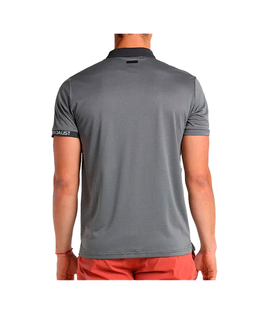Polo Bullpadel UNETE Gris Cuello Oscuro