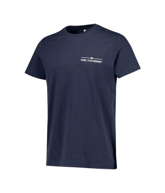 Camiseta Padel Team Gourmet algodón azul marino