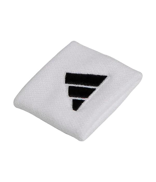 Wristband Cortas Adidas White Logo Grande (Pack x2)