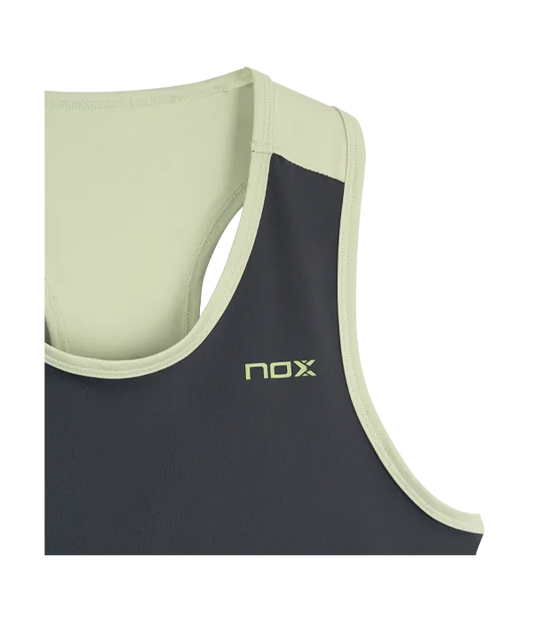 Camiseta Tirantes NOX Pro Mujer Gris/Verde