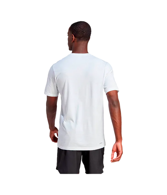 Camiseta Adidas Train Essentials Feelready Logo blanca
