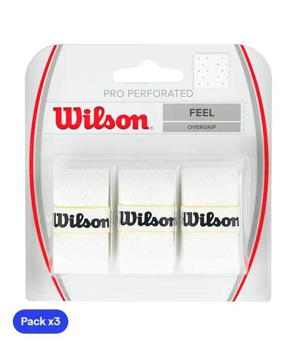 Overgrips Wilson Pro Perforado Feel White (Pack x3)