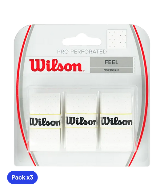 Overgrips Wilson Pro Perforado Feel White (Pack x3)