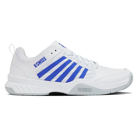 Men's Court Express 2 Tennis Shoes White and Dazzling Blue