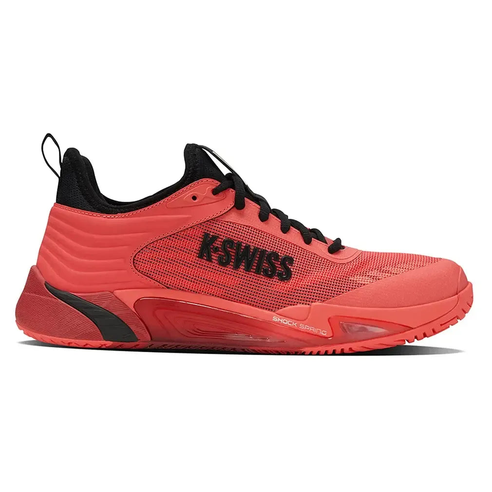 Men's Hypercourt Pinnacle Tennis Shoes Neon Lava and Black