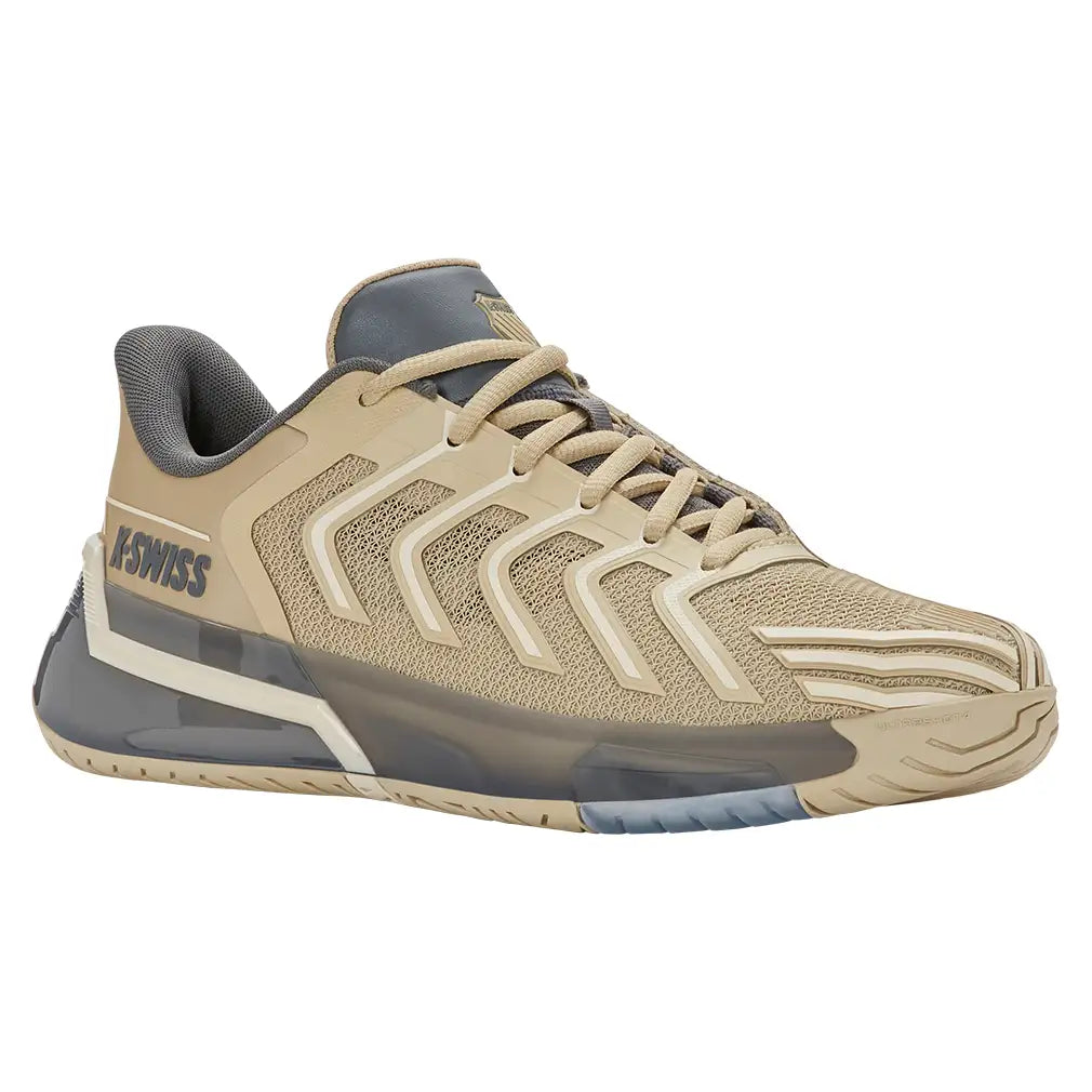Men's Ultrashot 4 Tennis Shoes Pale Khaki and Turbulence-Footwear-K-Swiss-04437-207U26-y-Tennis Express