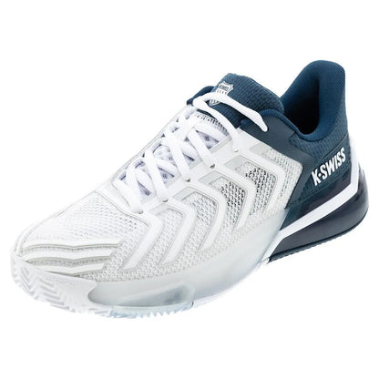 Men's Ultrashot 4 Clay Tennis Shoes White and Stargazer-Footwear-K-Swiss-04438-129S25_ab1a161d-d936-4368-9e79-4cb0294ed7f4-1-[Sku]-Tennis Express