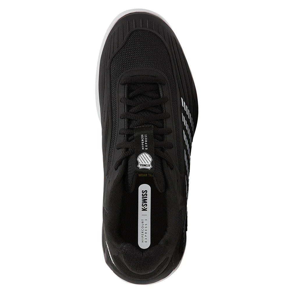 Men's Hypercourt Express 3 Tennis Shoes Black and White