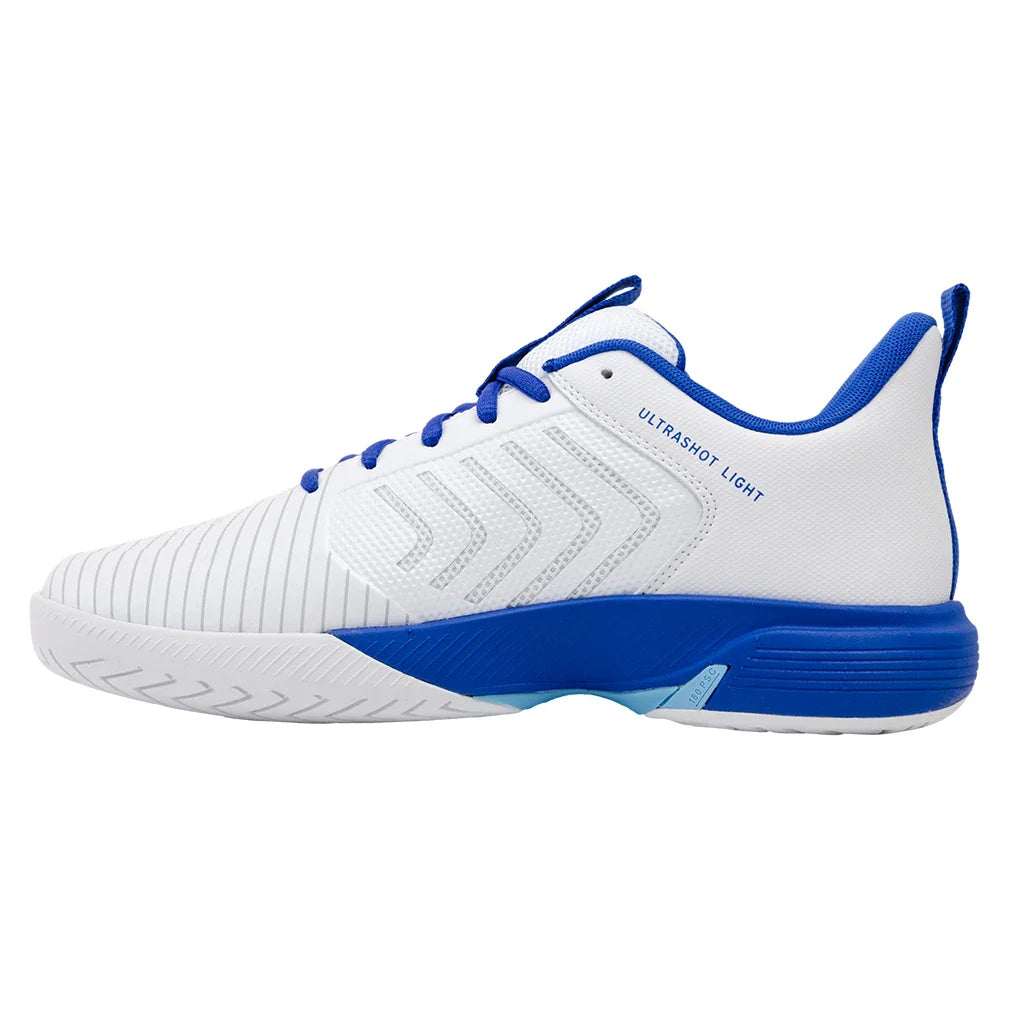 Men's Ultrashot Light Tennis Shoes White and Dazzling Blue