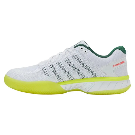 Men's Express Light Pickleball Shoes White and Neon Lime