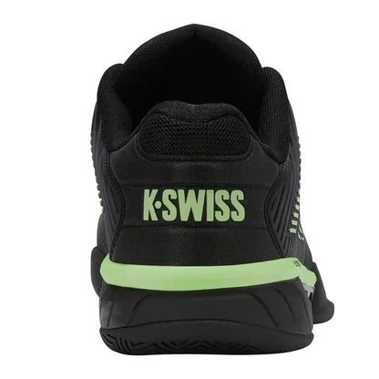 Men's Hypercourt Express 2 Tennis Shoes Black and Soft Neon Green