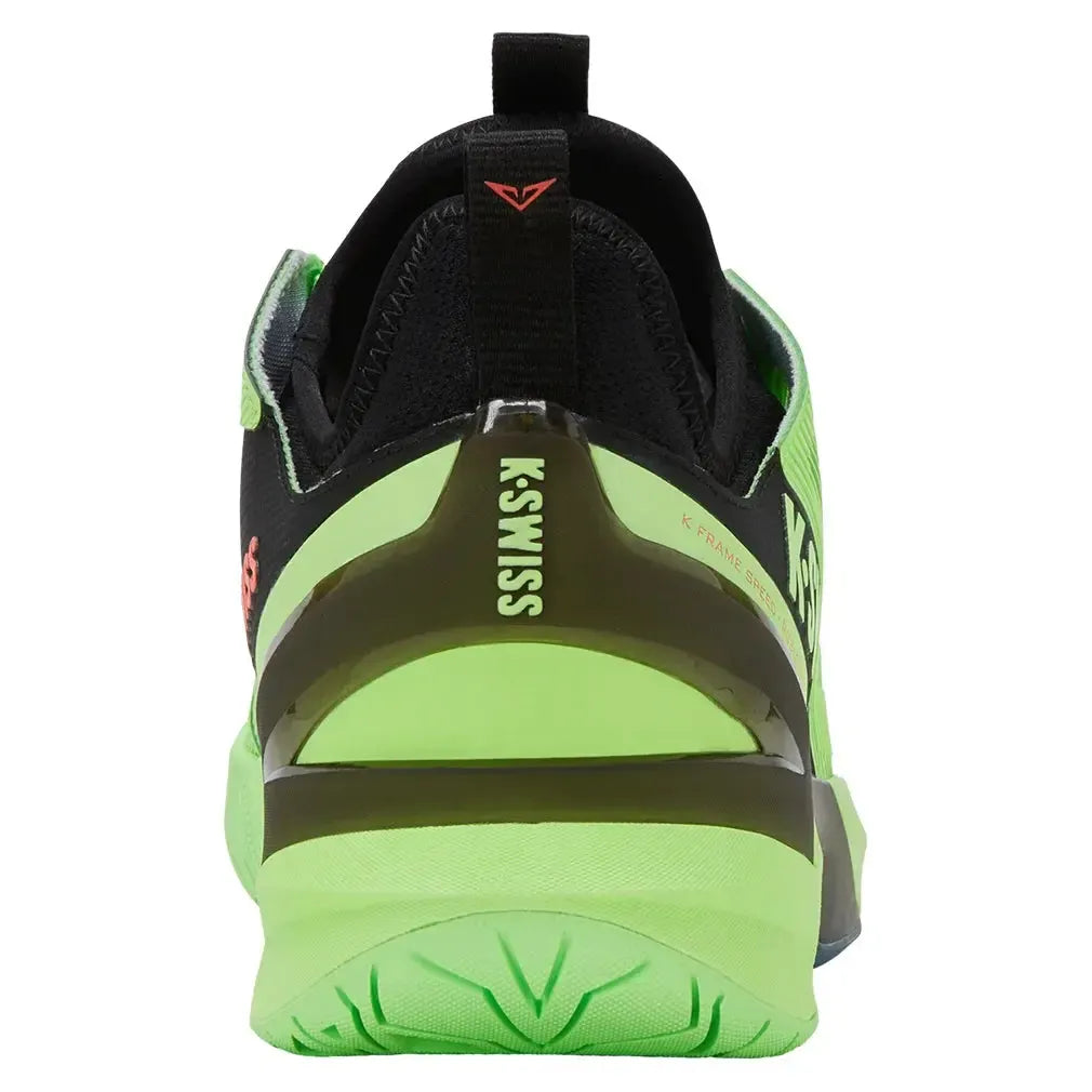 Men's K-Frame Speed Rublo Tennis Shoes Soft Neon Green and Black