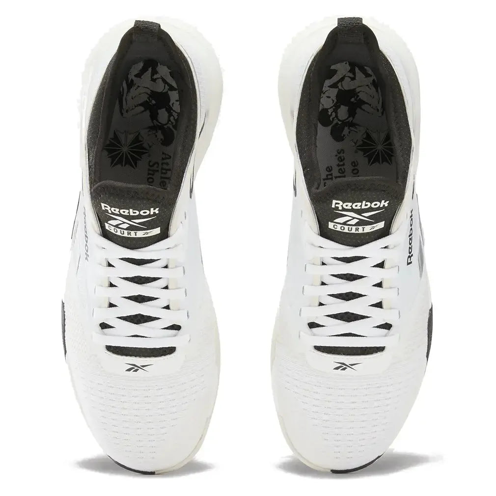 Unisex Nano Court Training Shoes White and Black