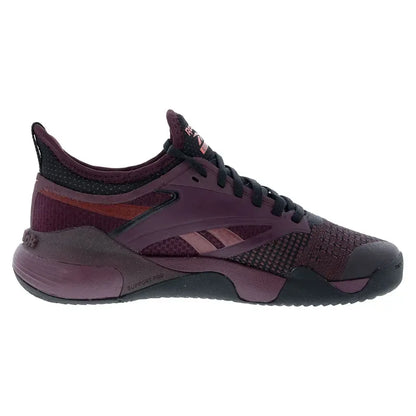 Women's Nano Court Training Shoes Black Cherry and Black