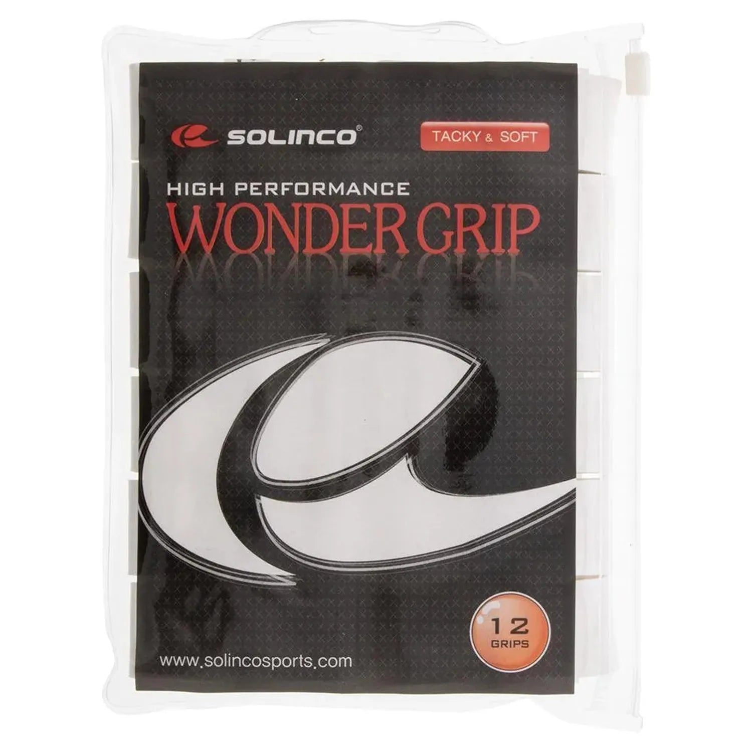 Wonder Tacky Tennis Over Grip White 12 Pack-Accessories-Solinco-100900-DEFAULT-L-Tennis Express