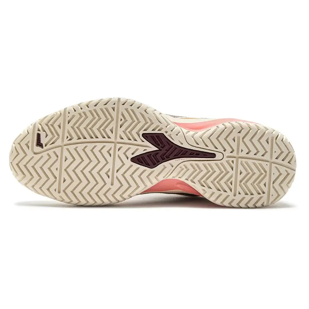 Women's Blushield Torneo 3 AG Tennis Shoes Whisper White and Maroon