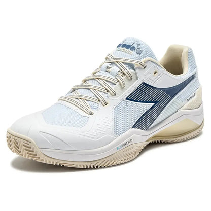 Men's Blueshield Torneo 3 Clay Tennis Shoes Whisper White and Ensign Blue-Footwear-Diadora-101.181468_C0181-Tennis Express