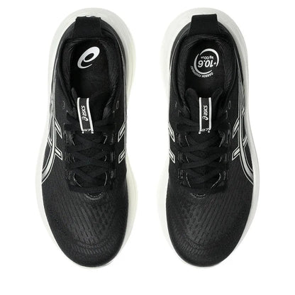 Women's GEL-Nimbus 27 Running Shoes Black and Lake Grey