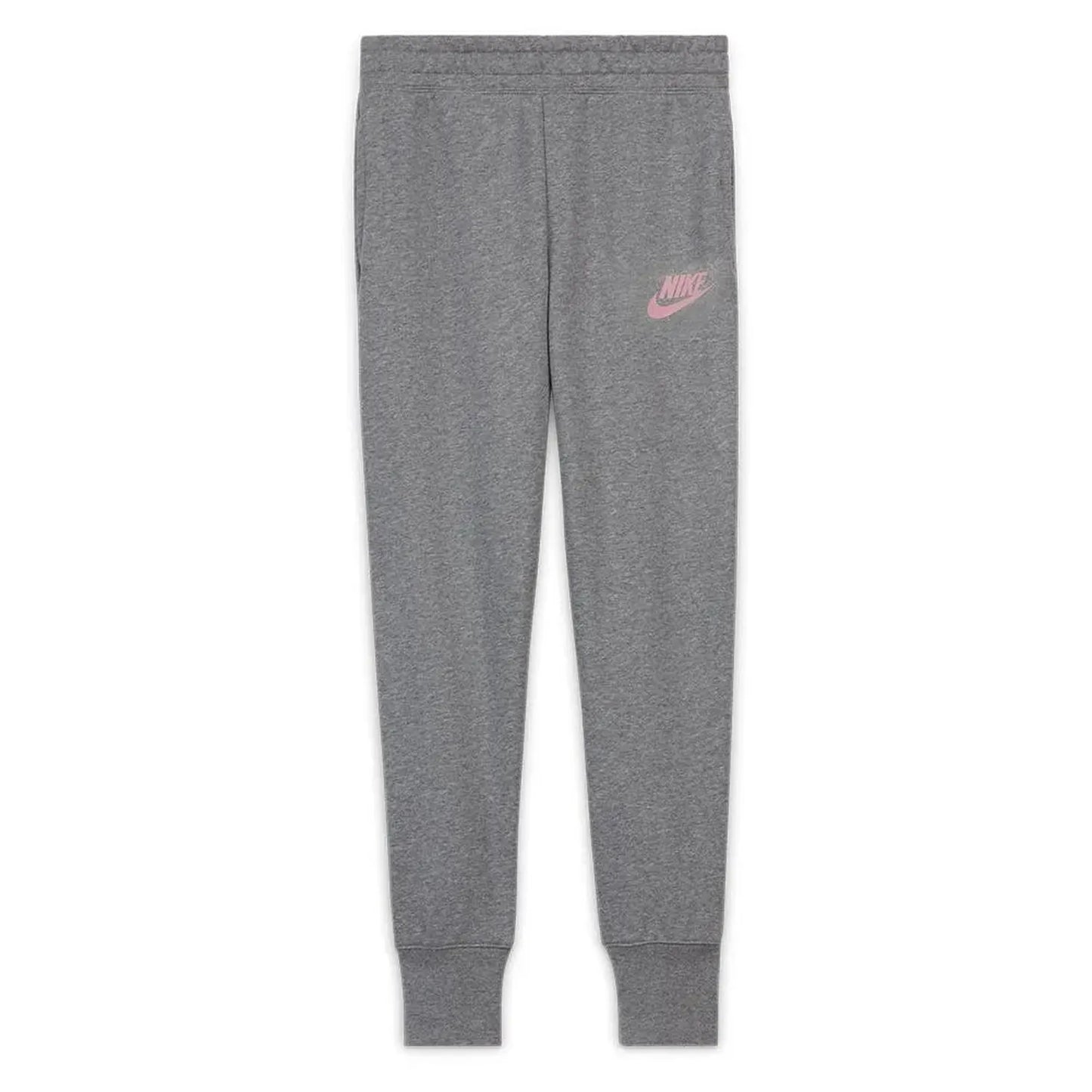 Girls' Sportswear Club French Terry Pants-Apparel-Nike-102130-093_CARBON_HTELM_PK-L-Tennis Express