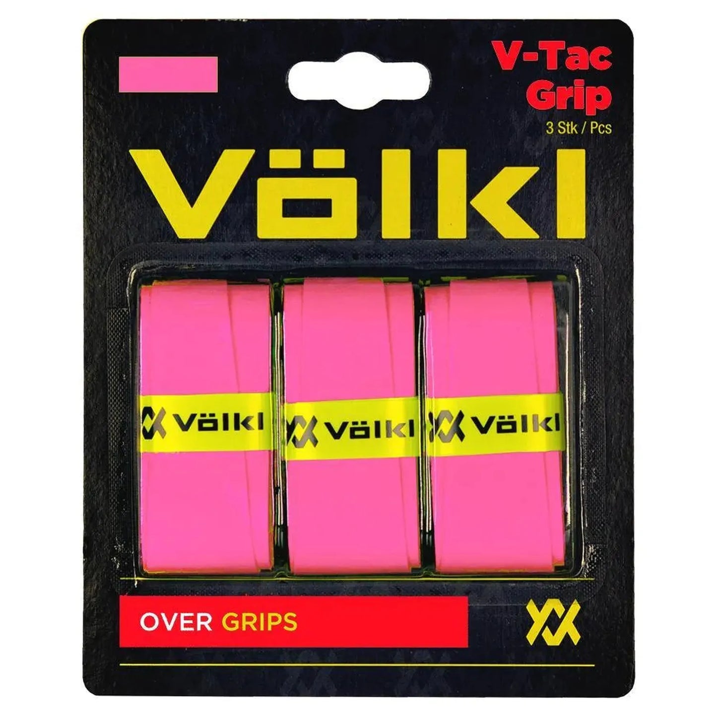 V-Dry Tennis Overgrip 3 Pack Pink-Accessories-Volkl-102866-DEFAULT-L-Tennis Express