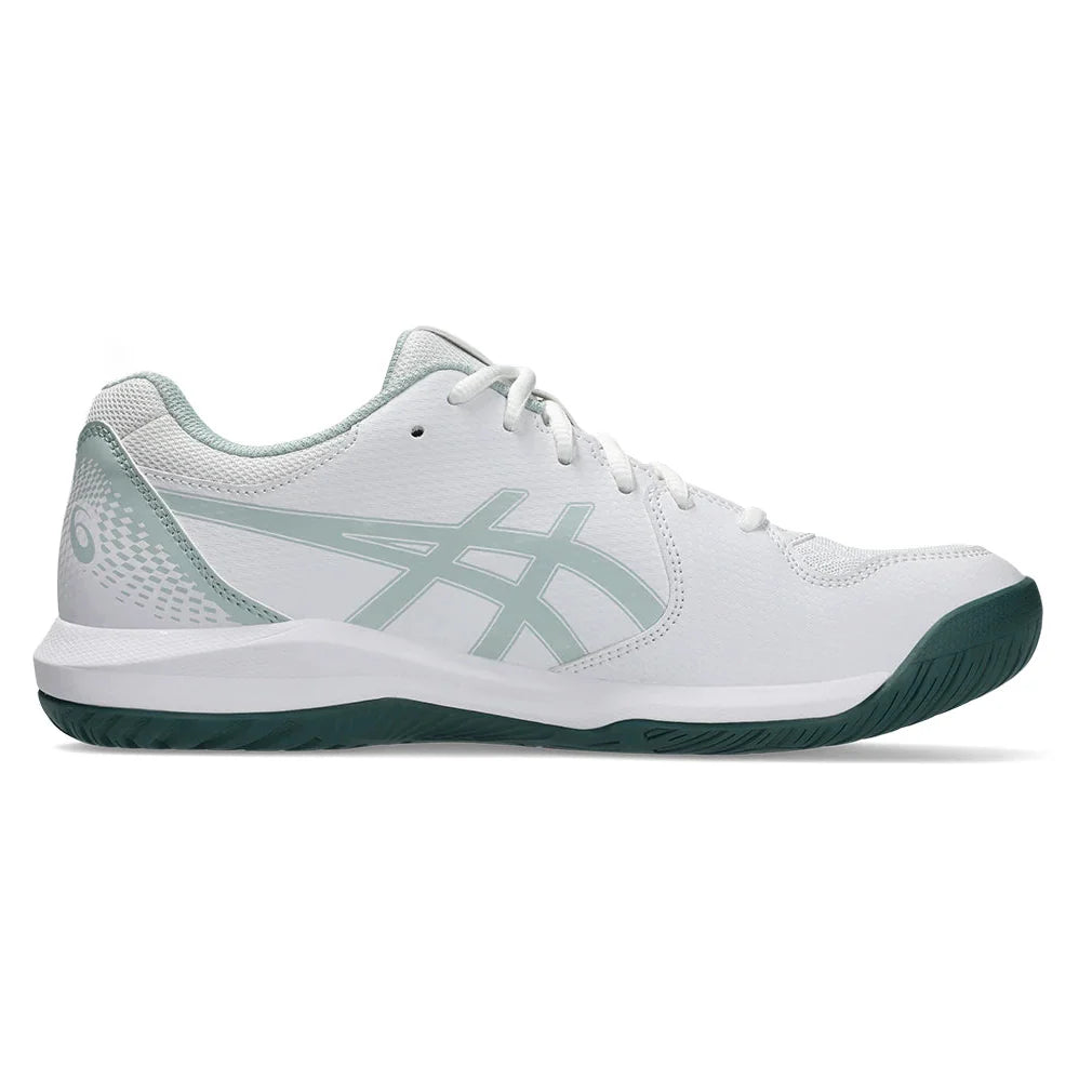 Men's GEL-Dedicate 8 Tennis Shoes White and Cold Moss