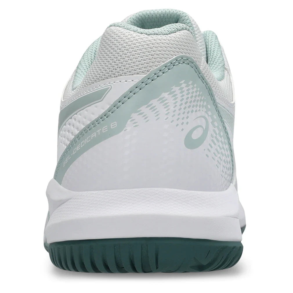 Men's GEL-Dedicate 8 Tennis Shoes White and Cold Moss
