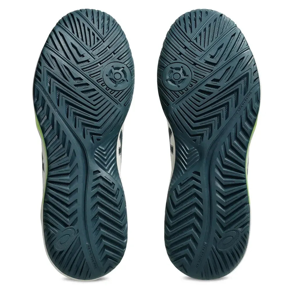 Men's GEL-Dedicate 8 Pickleball Shoes Cream and Tranquil Teal