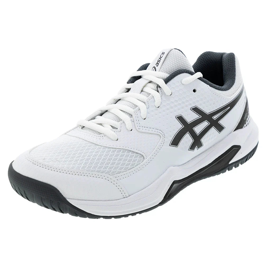 Men's GEL-Dedicate 8 Pickleball Shoes White and Gunmetal-Footwear-Asics-1041A409-105S26copy-675354Tennis Express