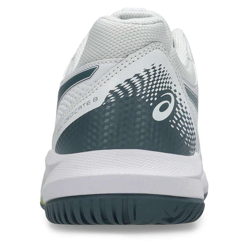 Men's GEL-Dedicate 8 2E Width Tennis Shoes White and Ironclad
