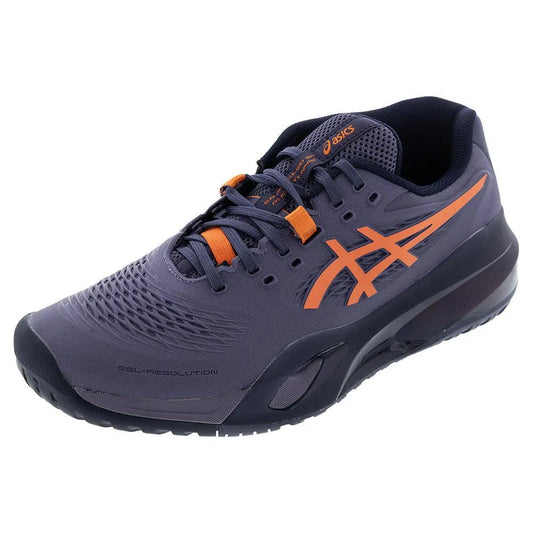 Men's GEL-Resolution X Tennis Shoes Greyish Purple and Nova Orange-Footwear-Asics-1041A481-500S25-1-[Sku]-Tennis Express
