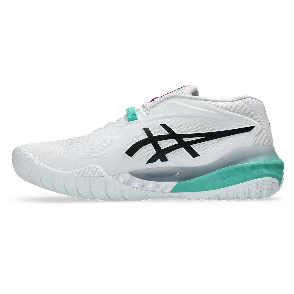 Men's GEL-Resolution X Tennis Shoes White and Aurora Green